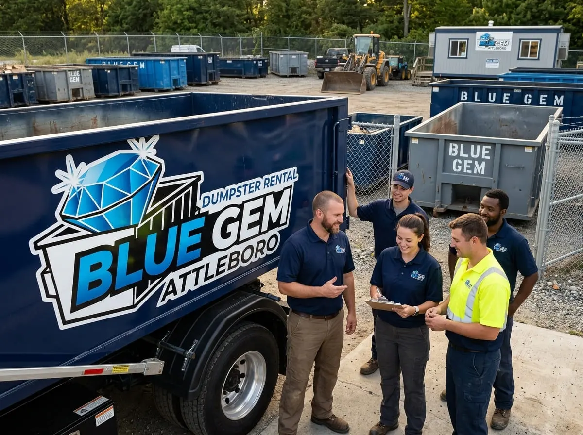 Massachusetts disposal rules and dumpster loading Loaded roll-off container in Attleboro, MA